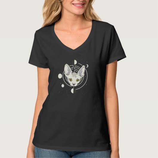 Coole Raumkatzengestaltung T-Shirt (Vorderseite)