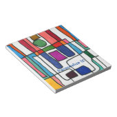 Coole, rechteckige Streifen mit kreisförmigem Akze Notizblock (angewinkelt)