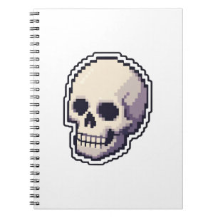 Coole ReCool Retro-Pixel-Art-Totenkopf-iPad-Smart- Notizblock