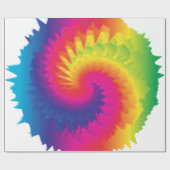 Coole Regenbogen-Gefärbte Krawatte Geschenkpapier (Flach)