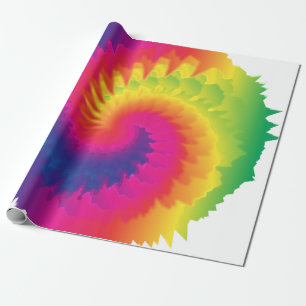 Coole Regenbogen-Gefärbte Krawatte Geschenkpapier