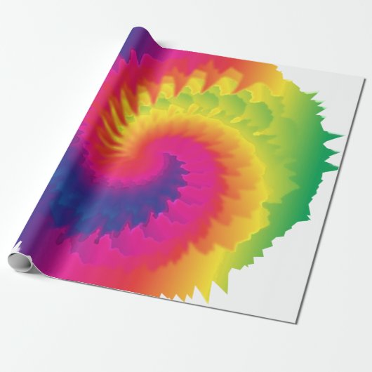 Coole Regenbogen-Gefärbte Krawatte Geschenkpapier (Ungerollt)