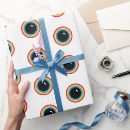 Coole Regenbogenaugen Geschenkpapier
