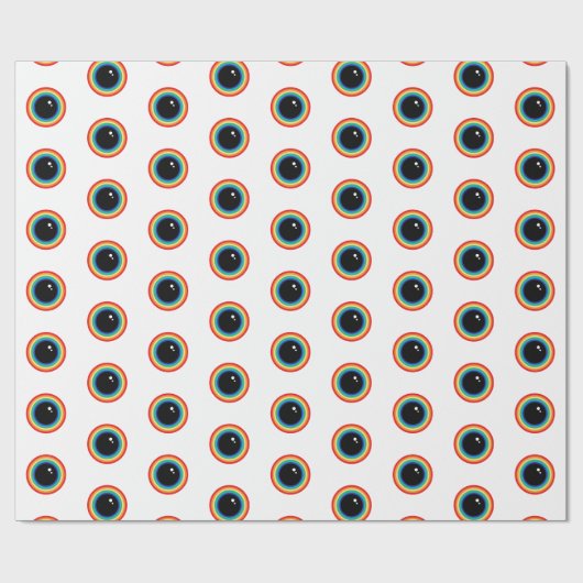 Coole Regenbogenaugen Geschenkpapier (Flach)