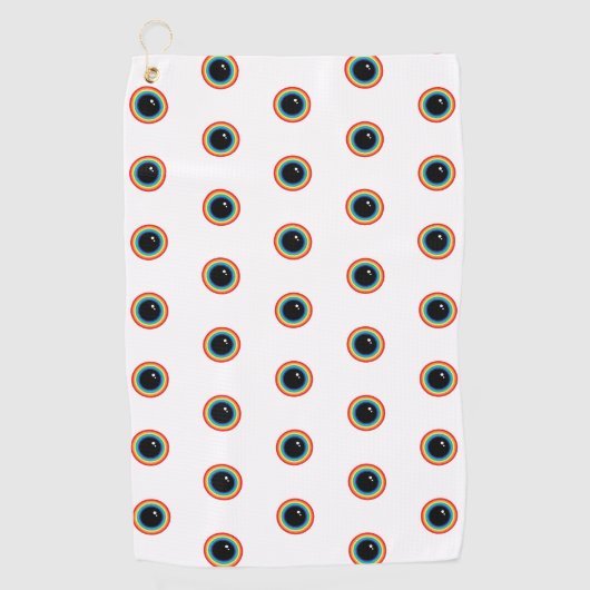 Coole Regenbogenaugen Golfhandtuch (Vorderseite)
