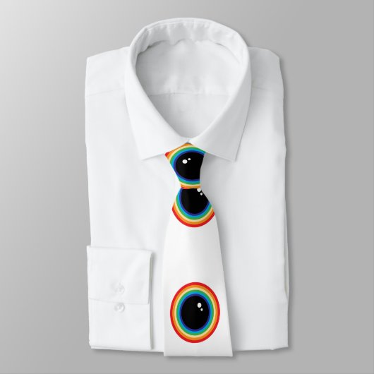 Coole Regenbogenaugen Krawatte (Gebunden)