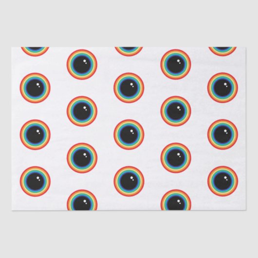 Coole Regenbogenaugen Seidenpapier (Vorderseite)