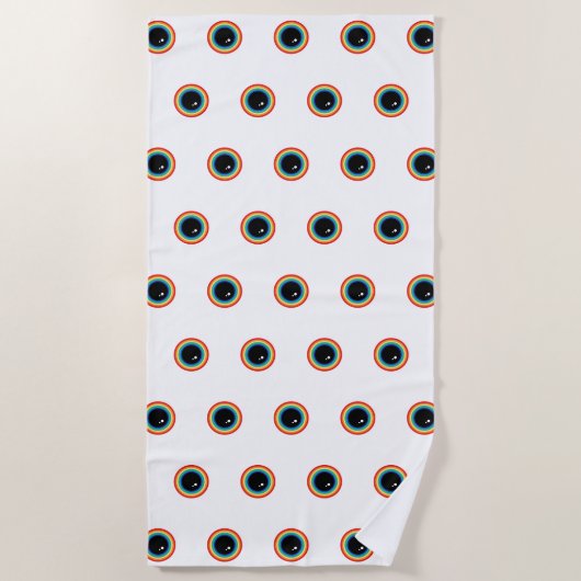 Coole Regenbogenaugen Strandtuch (Vorderseite)