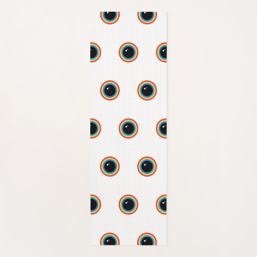 Coole Regenbogenaugen Yogamatte (Vorderseite)