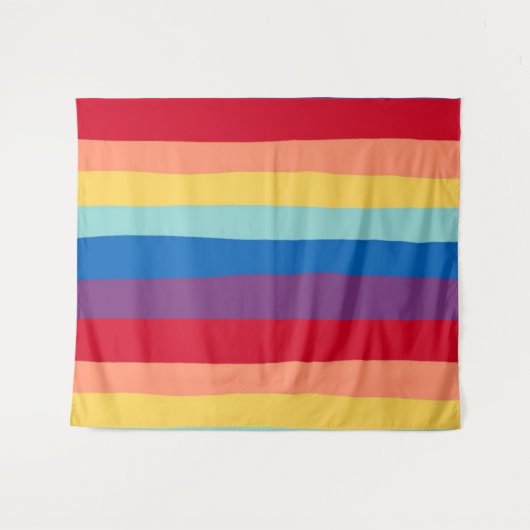 Coole Regenbogenfarben, tropisch, Sommer Wandteppich (Vorderseite (Horizontal))