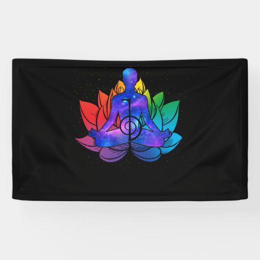 Coole Reiki Medizin Lotus Aura Banner (Horizontal)