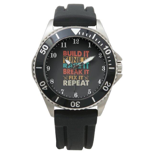 Coole Rennfans Armbanduhr (Vorderseite)