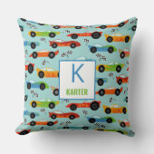 Coole Rennwagen Personalisiert Kinder Kissen (Vorderseite)