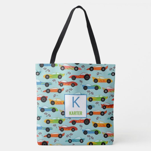 Coole Rennwagen Personalisiert Kinder Tasche (Vorderseite)