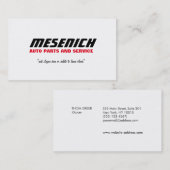 Coole Reparatur von Auto Automobil Visitenkarte (Vorne/Hinten)