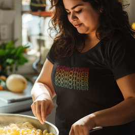 Coole Retro-70er Jahre gestapelte Godmuttypografie T-Shirt
