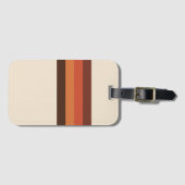 Coole Retro 70er Streifen-Brown-Orangen-Mandarine Gepäckanhänger (Vorderseite (Horizontal))