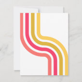 Coole Retro 70's Helle Pastel Pink Hochzeit RSVP Karte (Rückseite)