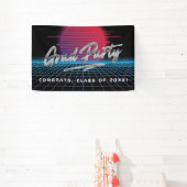 Coole Retro-80er-Synthwave-New-Wave-Abschlussfeier Banner (InSitu)