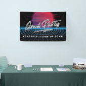 Coole Retro-80er-Synthwave-New-Wave-Abschlussfeier Banner (Messe)