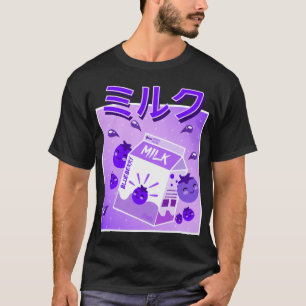 Coole Retro 90er japanische Kawaii Blueberry Milk T-Shirt