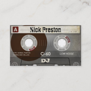 Coole Retro Audiokassette DJ beruflich Visitenkarte