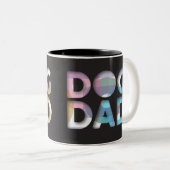 Coole Retro-Ausschnitt-Buchstaben Dog-Vater-Tasse Zweifarbige Tasse (VorderseiteRechts)