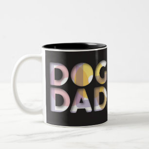 Coole Retro-Ausschnitt-Buchstaben Dog-Vater-Tasse Zweifarbige Tasse