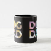 Coole Retro-Ausschnitt-Buchstaben Dog-Vater-Tasse Zweifarbige Tasse (Mittel)