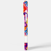 Coole Retro-Blumen-Personalisierung Case-Mate iPhone Hülle (Rückseite / Links)