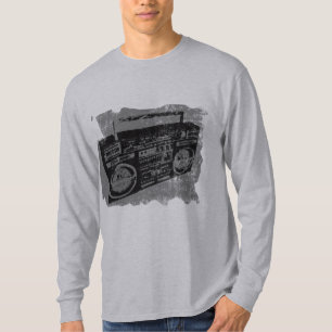Coole Retro-Boombox im Distressed-Look T-Shirt