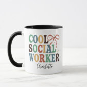 Coole Retro-Coquette-Tasse für Sozialarbeiter Tasse (Links)
