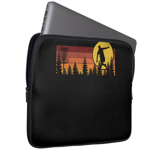 Coole Retro-Disk Golf Sport Laptopschutzhülle (Vorne Rechts)