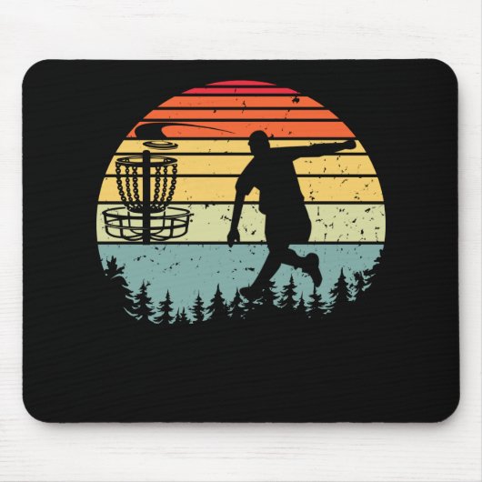 Coole Retro Disk Golf Sport Vintag Mousepad (Vorne)