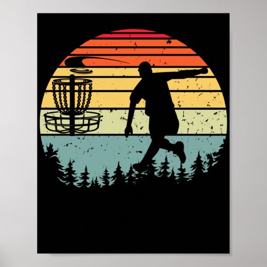 Coole Retro Disk Golf Sport Vintag Poster (Vorne)