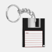 Coole Retro-Diskette Schlüsselanhänger (Vorderseite links)