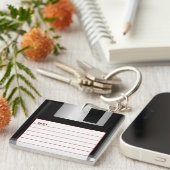 Coole Retro-Diskette Schlüsselanhänger (Vorderseite rechts)
