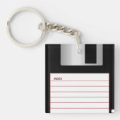 Coole Retro-Diskette Schlüsselanhänger (Vorderseite)