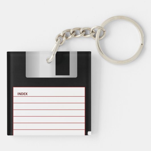 Coole Retro-Diskette Schlüsselanhänger (Rückseite)