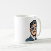 Coole Retro-Gent-Tasse Kaffeetasse (VorderseiteRechts)