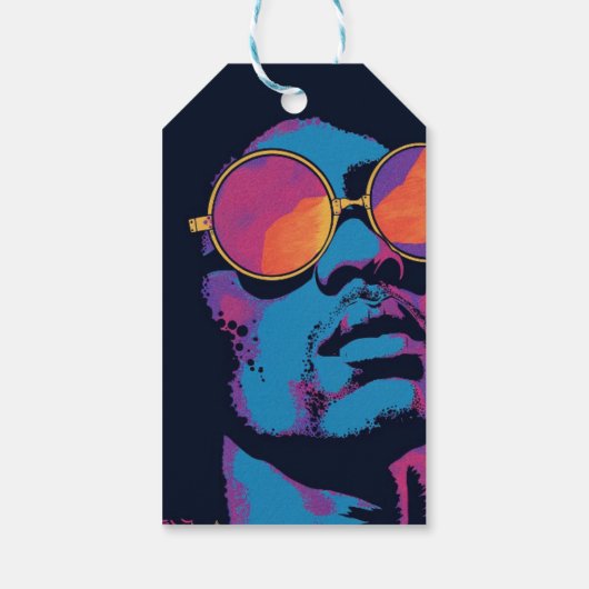 Coole/Retro-Geschenkmarke Geschenkanhänger (Rückseite)