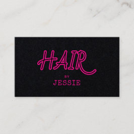 Coole Retro Hair Stylist Black Business Card Visitenkarte
