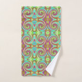 Coole Retro-Herbstfarben flüssige Kunstschmuck Badhandtuch Set (Handtuch)