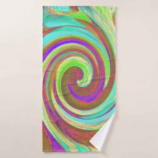 Coole Retro-Herbstfarben flüssige Kunstschmuck Badhandtuch Set (Badehandtuch)