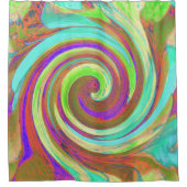 Coole Retro-Herbstfarben flüssige Kunstschmuck Duschvorhang (Vorderseite)