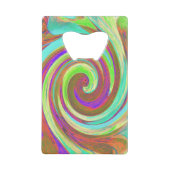 Coole Retro-Herbstfarben flüssige Kunstschmuck Geldbeutel Flaschenöffner (Vorderseite)