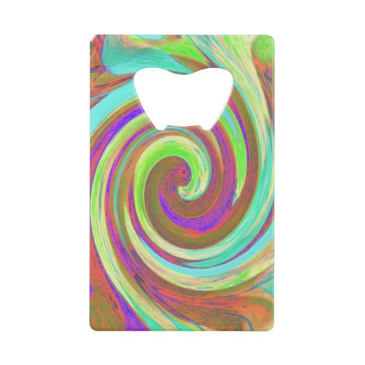 Coole Retro-Herbstfarben flüssige Kunstschmuck Geldbeutel Flaschenöffner (Vorderseite)