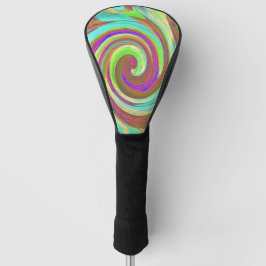 Coole Retro-Herbstfarben flüssige Kunstschmuck Golf Headcover