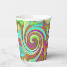 Coole Retro-Herbstfarben flüssige Kunstschmuck Pappbecher