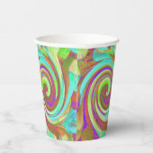 Coole Retro-Herbstfarben flüssige Kunstschmuck Pappbecher (Rechts)